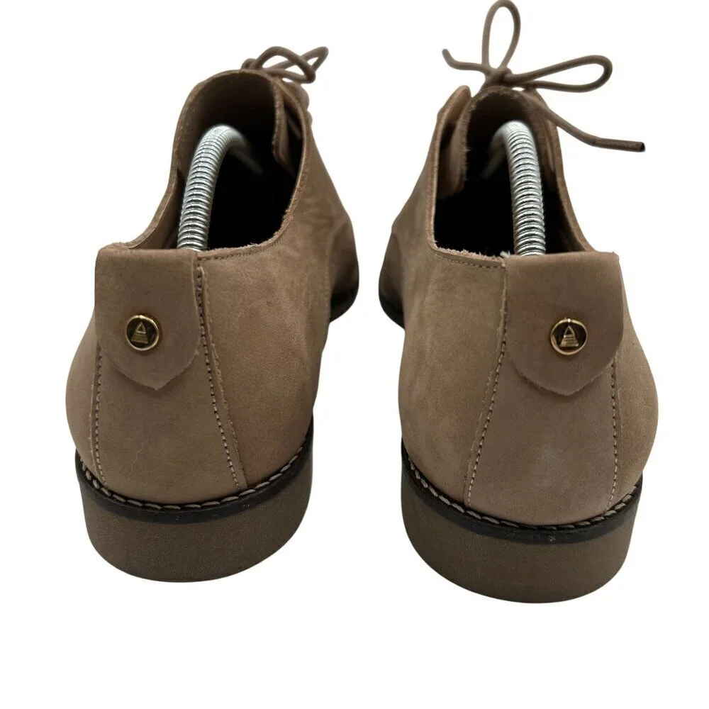 ALDO NEW Mens10 Maedagua Lace Up Oxford Shoes Suede Mesh Beige Portugal Made